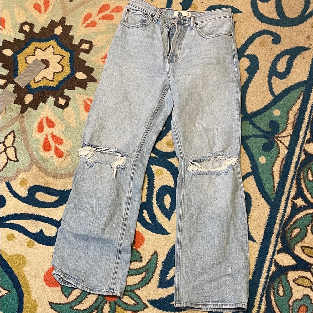 Abercrombie & Fitch Light Blue Straight Leg Jeans